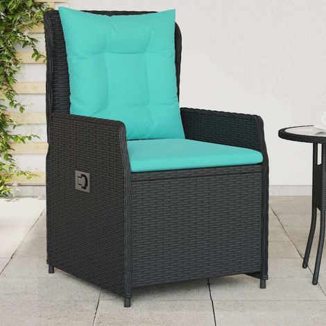 Teenpull – Liegende Gartenstühle 2 Stk. Schwarz Poly Rattan (1/5)