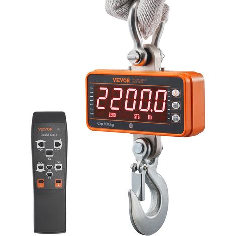 1000 kg balance à grue numérique, balance suspendue pour pesée industrielle, ferme, garage et extérieur (1/5)