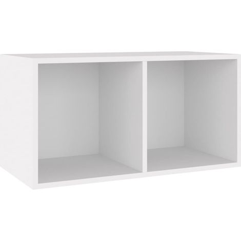 Maison Exclusive - Contenitore per Vinili Bianco 71x34x36 cm in Legno Multistrato