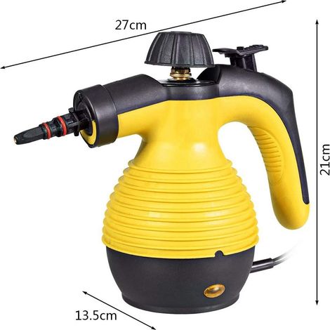 Nettoyeur vapeur, nettoyeur vapeur portable à main 3 bars avec 9 accessoires, nettoyeur vapeur haute pression de 350 ml pour salle de bain, cuisine, fenêtres, tapis et sols, aspirateur vapeur pour le