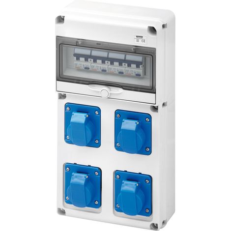 COFFRET 4PC 16A / 4 DD 16A 30mA - IP44 GEWISS FR60237N