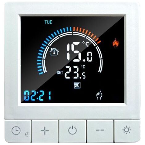 Thermostat intelligent Thermostat de chauffage Thermostat d'ambiance Thermostat de chauffage au sol électrique 16A blanc (1/4)