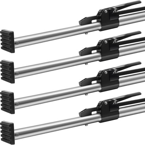 Barre de Calage 4PCs, Barre d'Arrimage à Cliquet Réglable de 226 à 264,2 cm, Barre Stabilisatrice de Chargement en Acier Robuste avec Capacité de 140 kg, pour Lit de Camion Fourgon, Remorque (1/5)