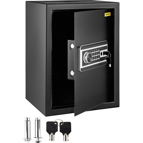 VEVOR Cassaforte con Sensore Impronte Digitali e Tastiera 35x30x47 cm, Cassetta di Sicurezza Portata 17 kg, Portatile Adatto a Qualsiasi Ambiente (1/5)