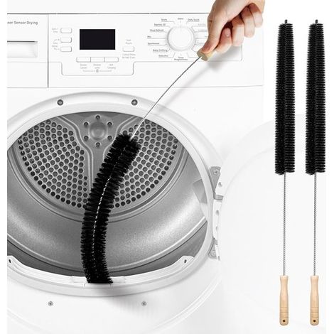 Ensemble de 2 brosses de nettoyage pour ventilation — Brosse anti-peluches - Brosse pour radiateur - Brosse à poussière — Kit de brosses de nettoyage — Convient aux canalisations de lave-linge et aux (1/5)