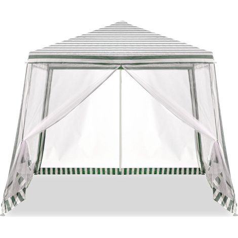 Tente jardin fête pavillon belvédère commercial Blanc 2,4X2,4m