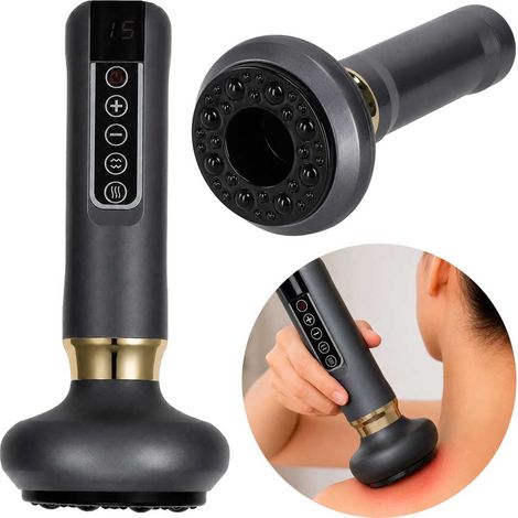 Electric Handheld Massager, 12 Levels, Gray, USB-Powered (1/5)