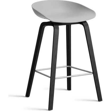 [GEBRAUCHT] B-Ware HAY About A Stool AAS 32 Hocker Barhocker schwarz / Betongrau Sitzhöhe 65 cm (1/2)