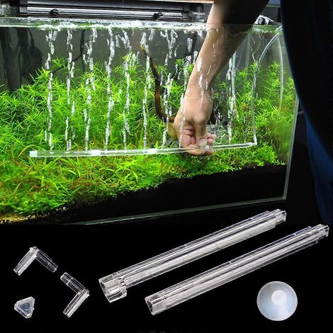 Paroi de bulles pour aquarium, tube en plastique, diffuseur d'oxygène, rideau d'air, barres transparentes (1/4)