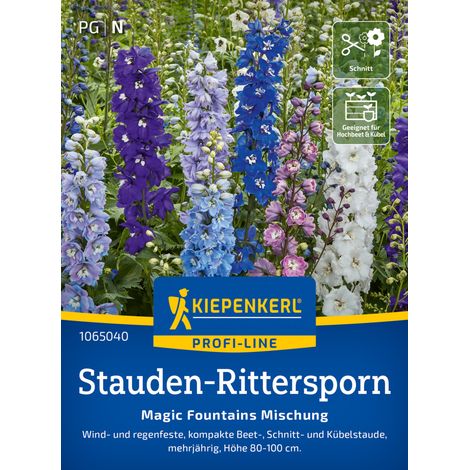 Kiepenkerl Profi-Line Blumensamen Stauden-Rittersporn Magic Fountains Mischung für ca. 35 Pflanzen