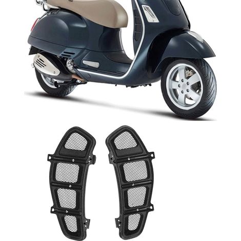 Grilles de radiateur gauche et droite pour moto Vespa GTS 250 300 2013-2020 (Noir) (1/5)