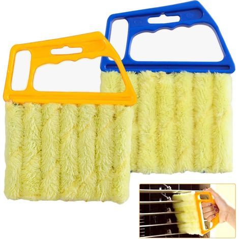 Venetian Blind Cleaning Tool Washable for Wood Blinds, Air Conditioning Vents and Window Blinds, Reusable Duster 2 Pack (1/5)