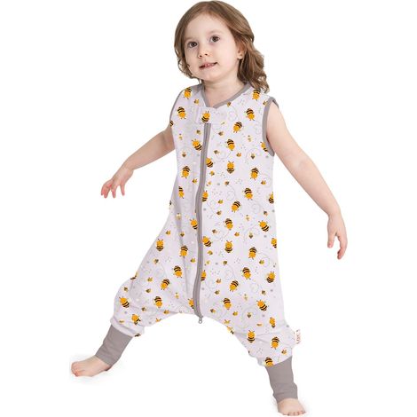 Sac de Couchage pour Bébé, 0.5 Tog Gigoteuse D'été à Pieds sans Manches pour Fille Garçon, Turbulette 100% Coton (1/5)