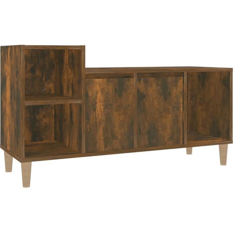 Mobile TV multimediale scaffale per televisione televisione buffet sala da pranzo soggiorno camera da letto rovere affumicato 100 x 35 x 55 cm derivati del legno marrone 020027273