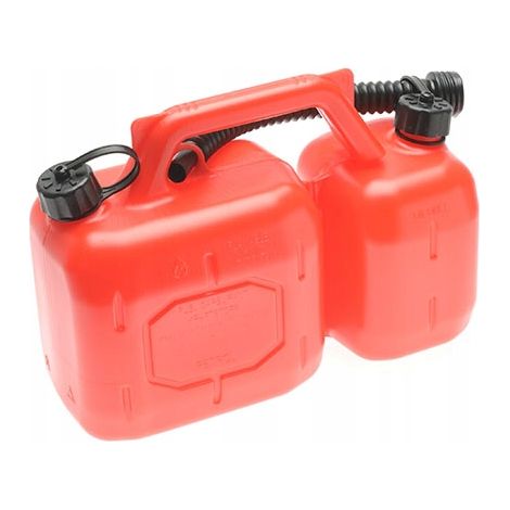 Bidon d'essence double compartiment NEVADA 5 l + 2 l - rouge