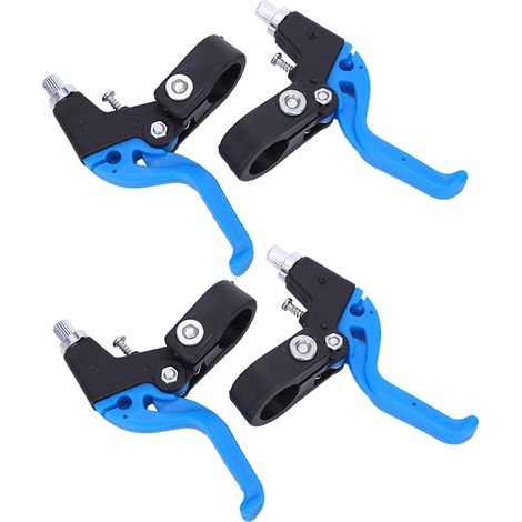 Leviers de frein ergonomiques réglables pour vélo enfant, diamètre guidon 22,2 mm (0,9 pouce), noir et bleu (1/5)