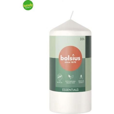 Candela Pillar Bolsius 120x58mm WHite