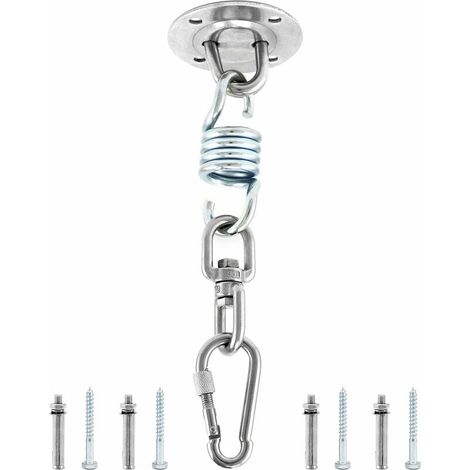 Ceiling Hook, 360° Rotation, Stainless Steel, Hanging Chair Attachment, Load Capacity 450kg, for Hammock, Punching Bag, Hammock Swings