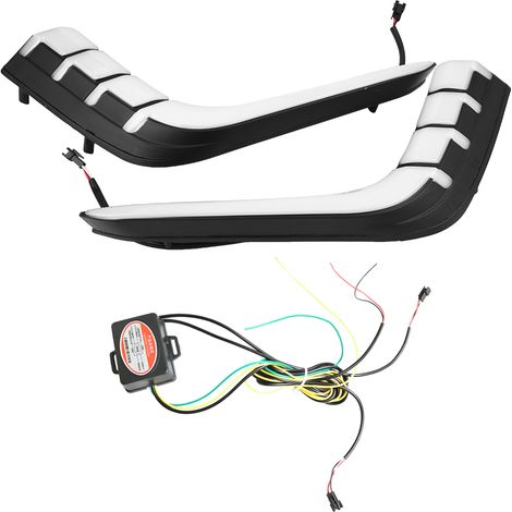 Paire de Feux de Jour LED 2 Couleurs Clignotants pour Suzuki Swift 14-16, Lampe Anti-Brouillard DRL Double Fonction (1/5)