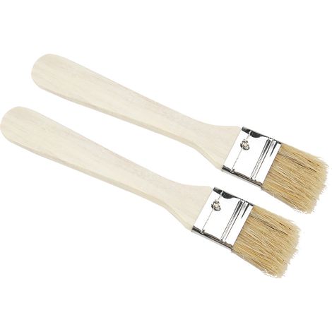 Pinceau barbecue bois léger 2 pièces, idéal pour badigeonner huile et épices en extérieur (1/5)