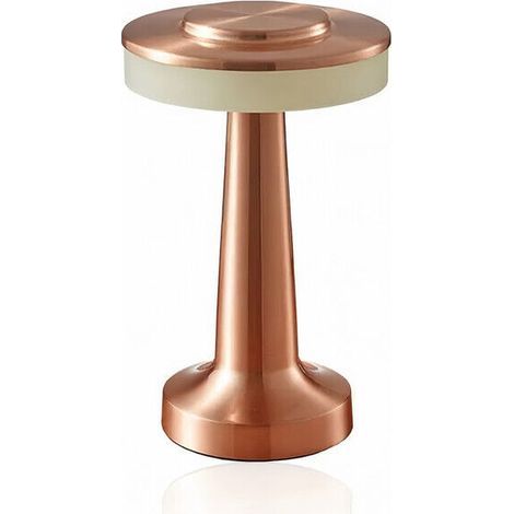Wiederaufladbare Touchscreen-Tischlampe aus antikem Kupfermetall, Design, 3-Farben-LED und einstellbare Helligkeit, USB Typ-C (1/5)