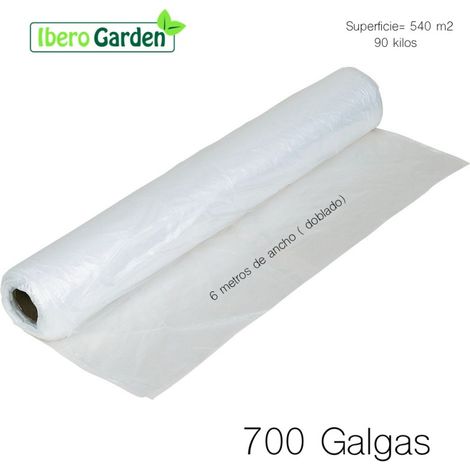 Plástico Natural 700 Galgas Y 6 Metros De Ancho (540 M2 )para todo tipo de usos (1/2)