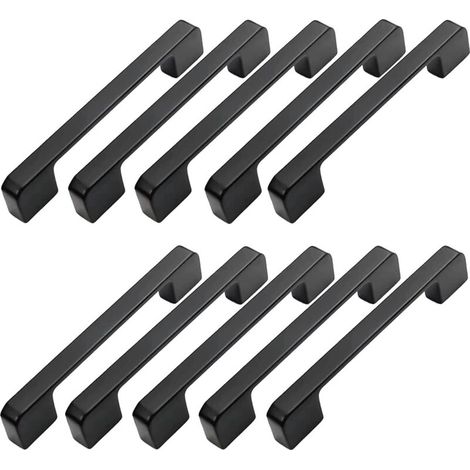 10pcs poignée meuble entraxe 96mm-poignée porte cuisine noire poignee barre meuble poignee de cuisine noire 96mm
