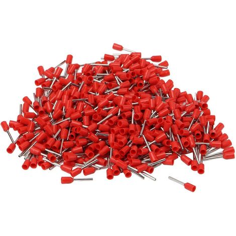 1000 Stück isolierte Aderendhülsen, Stift-Crimpverbinder aus Kupfer für AWG 22 Elektrokabel E0510 (1/4)