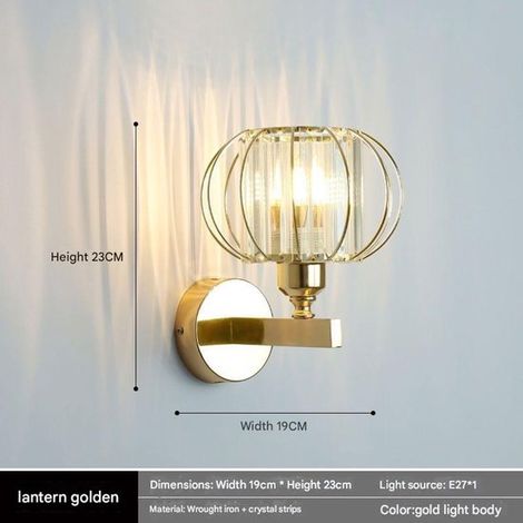 Kristallwandleuchte, moderne Wandleuchte mit Glasschirm, Inneneinrichtung, geeignet für Schlafzimmer, Wohnzimmer und Flur – Stil 4