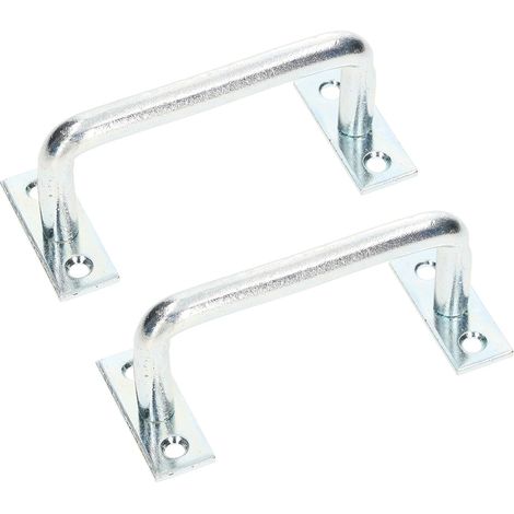 KOTARBAU Lot de 2 poignées de porte universelles galvanisées - 110 x 12 mm (1/5)