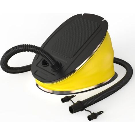 QORVA-Pompe à pied puissante de 5 litres avec 2 buses pour tous les matelas gonflables - Léger et manuel - Pompes à pied compactes pour matelas pneumatiques gonflables (1/5)
