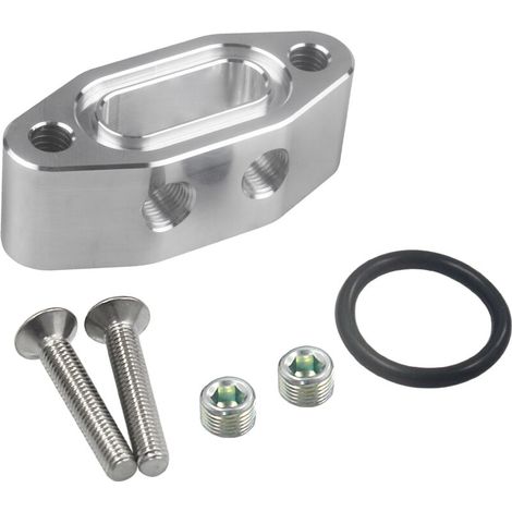 Plaque adaptation conduit huile LS Twin Turbo dual 90° 1/8 NPT, pour LS1 LSX LS3, angle droit (1/5)