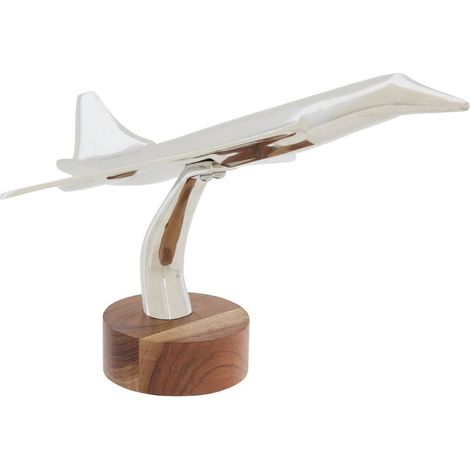 Modellino di aereo johan h. 25 cm argento - Atmosphera créateur d'intérieur (1/2)