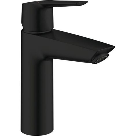 Mitigeur lavabo monocommande GROHE Start - Noir mat - Taille M - Bec moyen - Economie d'eau (1/3)