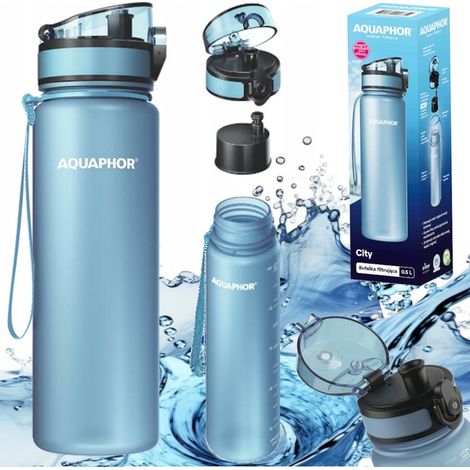 ¡Nuevo Botella de filtro Aquaphor City azul de 0,5 L (1/5)