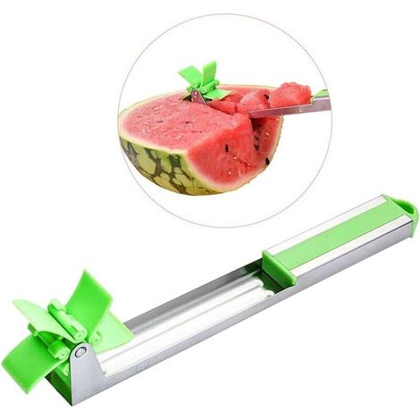 Affettatrice multifunzionale in acciaio inox per anguria, adatta anche per meloni, papaie, frutti del drago e frutti esotici - Crezuo