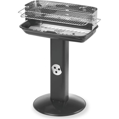 Ompagrill BARBECUE C/PARAVENTO 60-40 VENUS INOX griglia acciaio cromato cm. 60x36 - H cm. 86 (1/2)
