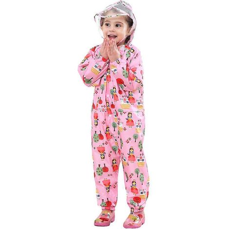Imperméable unisexe pour enfants et bébés, combinaison de pluie mignonne avec motif de dessin animé, idéale pour les activités de plein air.
