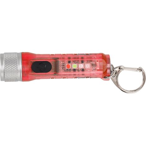 Lampe torche porte-clés longue portée, LED ultra-lumineuse, rechargeable par USB, mini lampe torche pour l'extérieur M300, rouge non fluorescent (1/5)