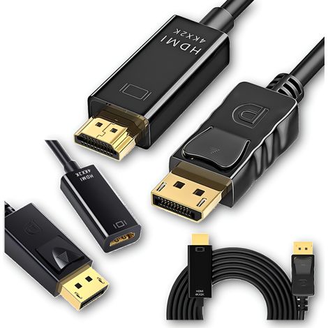 Câble adaptateur DisplayPort DP vers HDMI 4K x 2K 1,8 m (1/5)