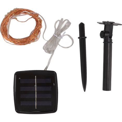 Luci a stringa LED solari impermeabili IP44 con filo di rame per decorazione esterna di giardino e balcone. (1/5)