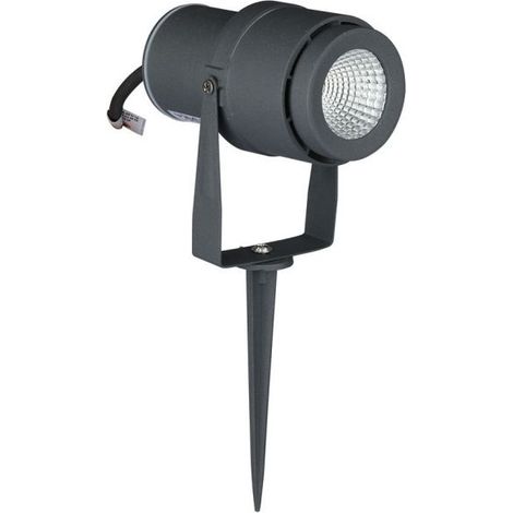 V-TAC VT-857 Picchetto giardino led cob 12W luce verde orientabile corpo grigio IP65 - SKU 7552