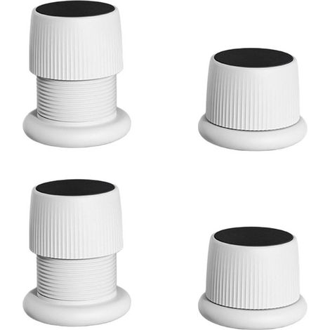 Almohadillas elevadoras ajustables para camas y muebles - paquete de 4 unidades, altura de 4 a 6,3 cm, antideslizantes, perfectas para sofás y mesas. (1/5)