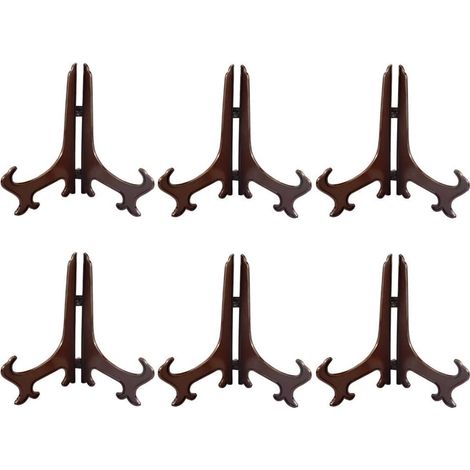 Plastique Marron chevalets ou Plaque de Support/Supports pour Photos ou Autres Articles sur Les Mariages, décoration de la Maison, Anniversaires, des Tables (Lot de 6)-8 inch, (1/5)