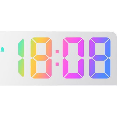 Réveil LED numérique de chevet multifonction, affichage température, date, son et luminosité réglable (1/5)