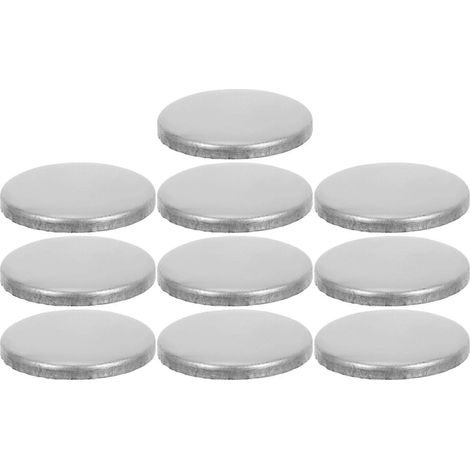 Lot de 10 embouts ronds en métal pour tubes, embouts décoratifs pour poteaux, cache-tubes en fer de 40 mm, embouts pour mains courantes extérieures (terrasse, clôture, balustrade de jardin). (1/4)