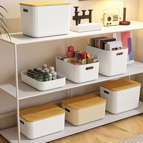 Scatola in bambù con coperchio, organizer minimalista per soggiorno, cosmetici e accessori Tommoy01 (1/3)