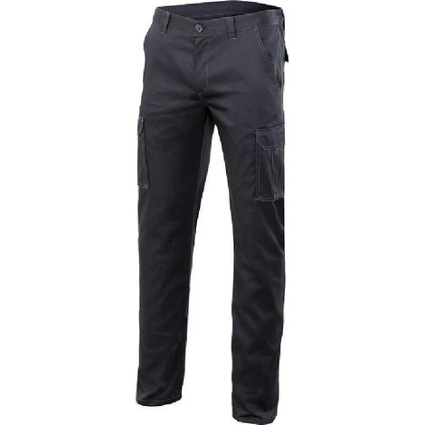 pantalón multibolsillos stretch. tejido stretch. cintura elástica. 240 g/m². 6 bolsillos. velilla color ropa color negro tallaje talla 38 (1/2)