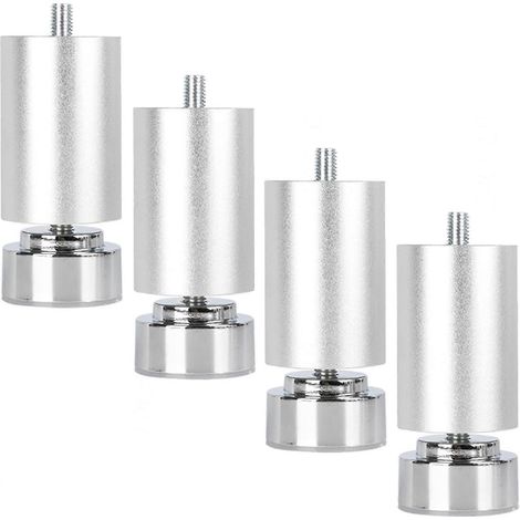 Pieds de meubles réglables avec boulons M10, adaptés au montage de canapés, armoires, bureaux et autres meubles. Pieds de rechange de 12 cm (4,7 pouces) chacun. (1/5)