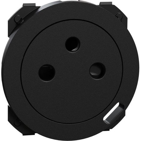 Enjoliveur noir prise avec chargeur Odace (S949040) (1/3)